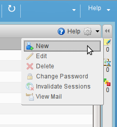 Open the new account dialog Open the new account dialog